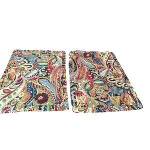 Pier 1 Imports Vibrant Paisley Standard Pillowcases Set Of 2 29”x22”